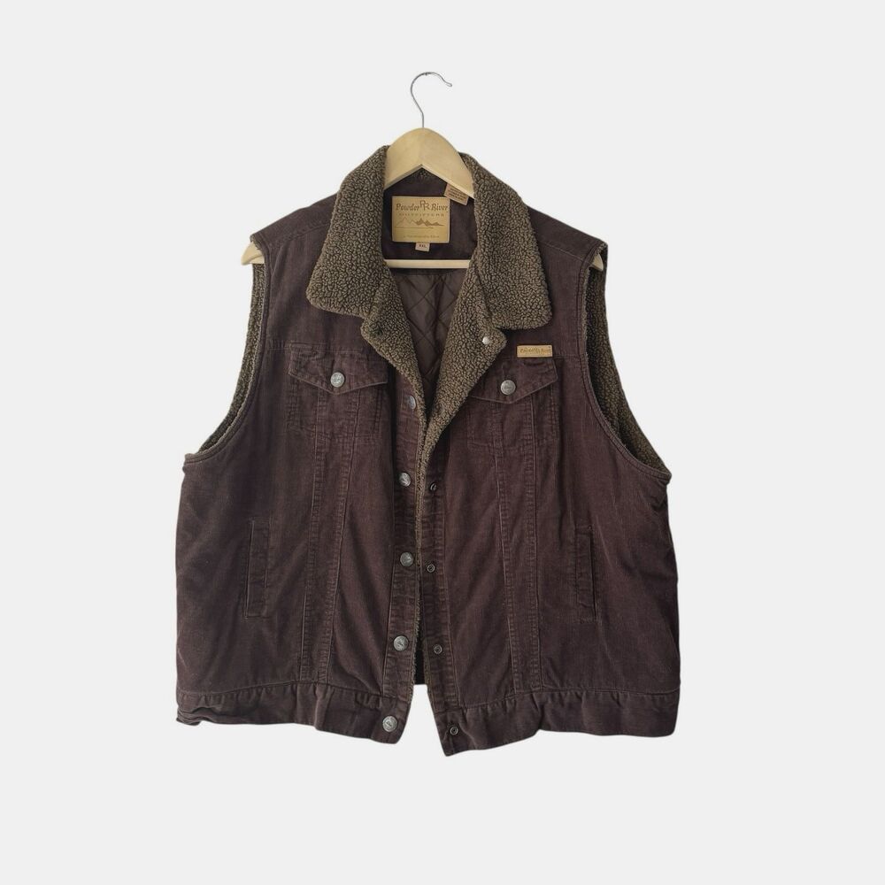 Powder River Outfitters Panhandle Slim XXL Western Corduroy Snap Vest Womens